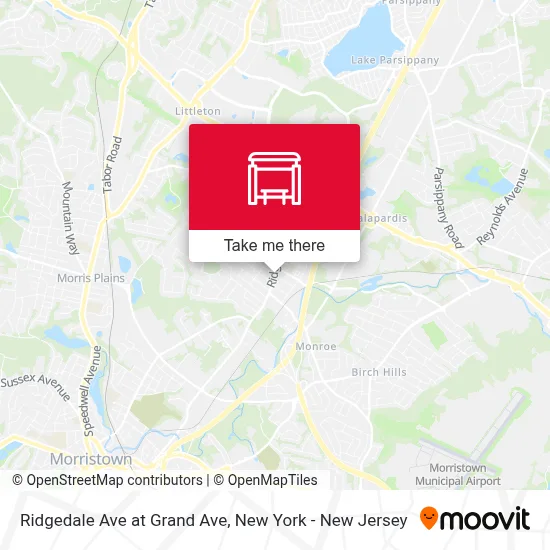 Ridgedale Ave at Grand Ave map