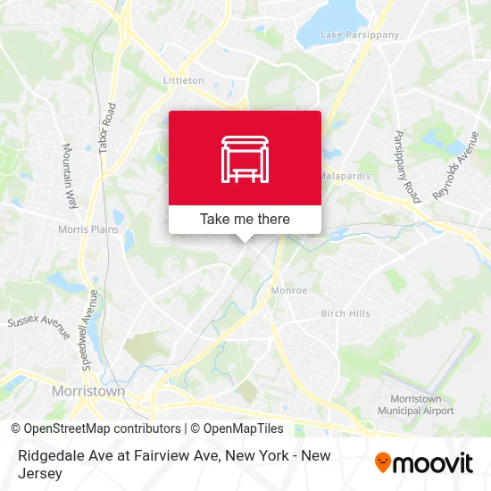 Ridgedale Ave at Fairview Ave map