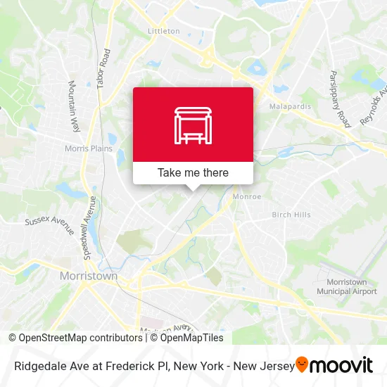 Ridgedale Ave at Frederick Pl map