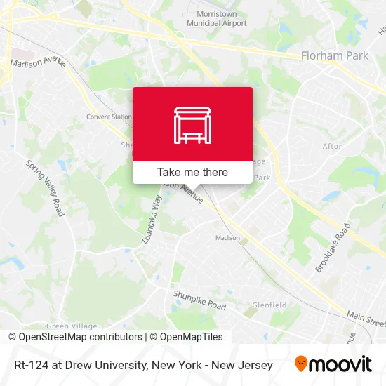 Rt-124 at Drew University map