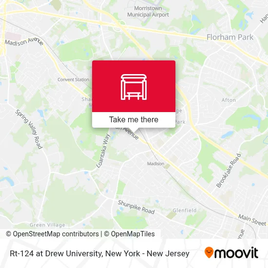 Rt-124 at Drew University map