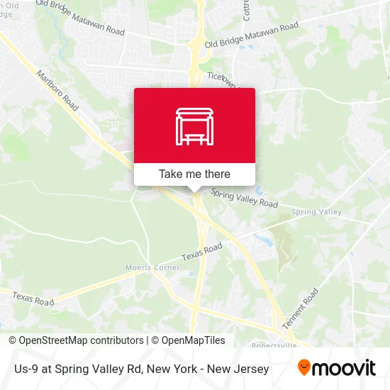Us-9 at Spring Valley Rd map