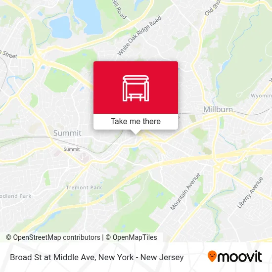 Broad St at Middle Ave map