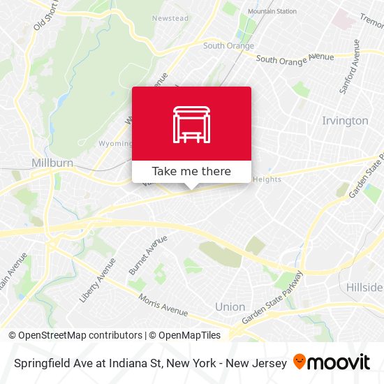 Springfield Ave at Indiana St map