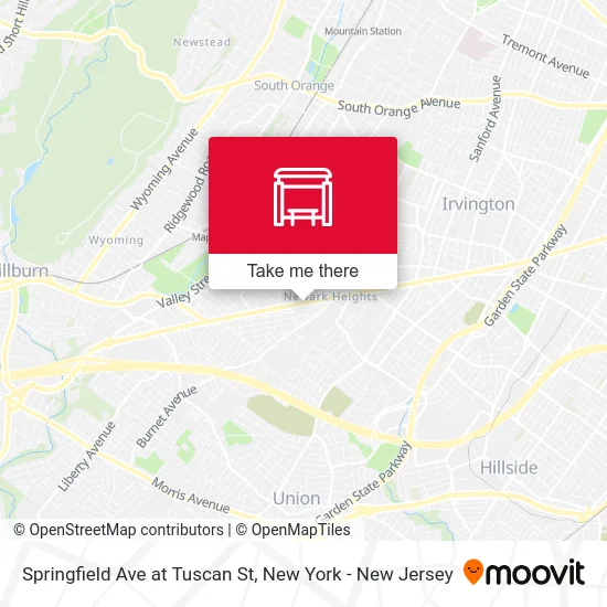Springfield Ave at Tuscan St map