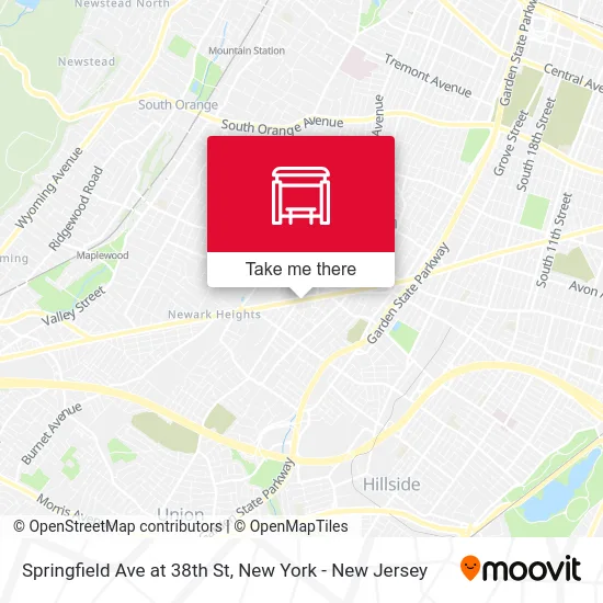 Springfield Ave at 38th St map