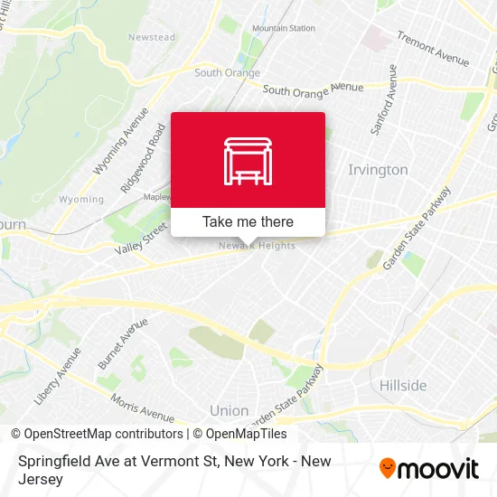 Springfield Ave at Vermont St map