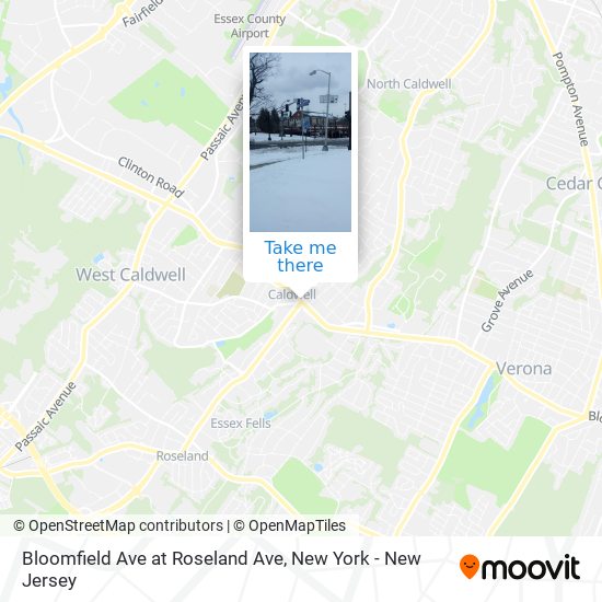 Mapa de Bloomfield Ave at Roseland Ave