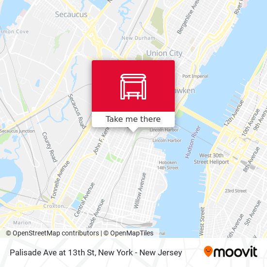 Mapa de Palisade Ave at 13th St