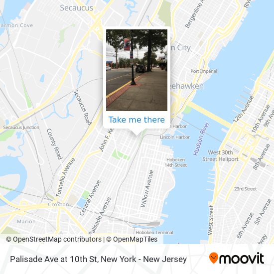 Mapa de Palisade Ave at 10th St