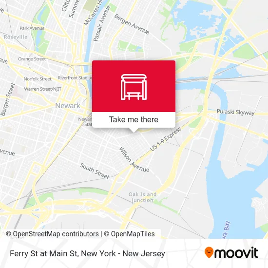 Ferry St at Main St map