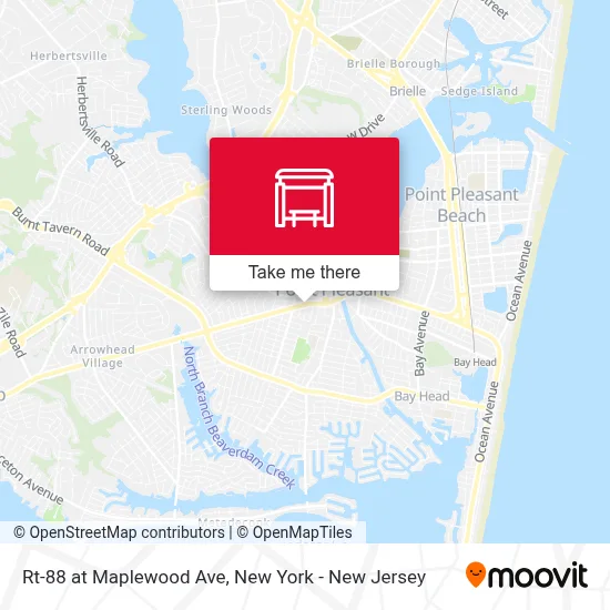 Rt-88 at Maplewood Ave map