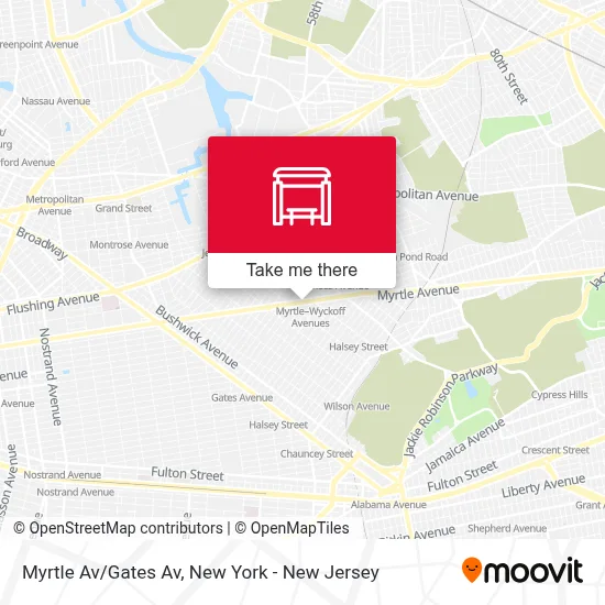 Myrtle Av/Gates Av map
