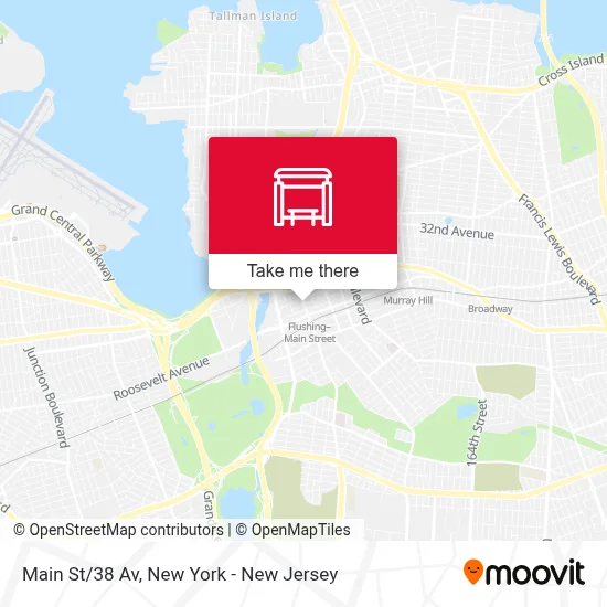 Main St/38 Av map