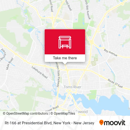 Rt-166 at Presidential Blvd map