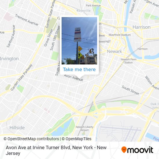Avon Ave at Irvine Turner Blvd map