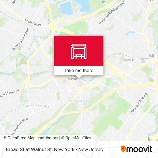 Broad St at Walnut St map