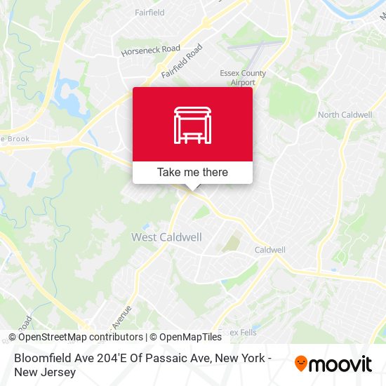 Bloomfield Ave 204'E Of Passaic Ave map