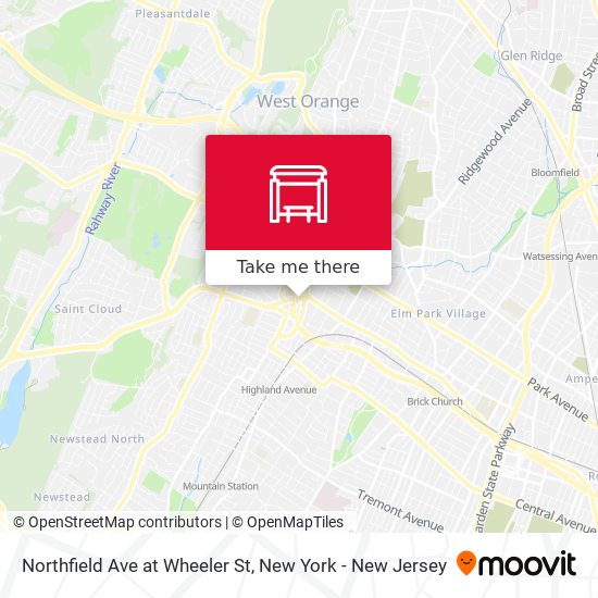 Northfield Ave at Wheeler St map