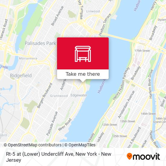 Mapa de Rt-5 at (Lower) Undercliff Ave