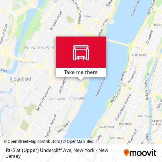 Mapa de Rt-5 at (Upper) Undercliff Ave