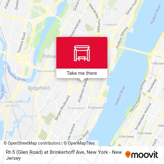 Rt-5 (Glen Road) at Brinkerhoff Ave map