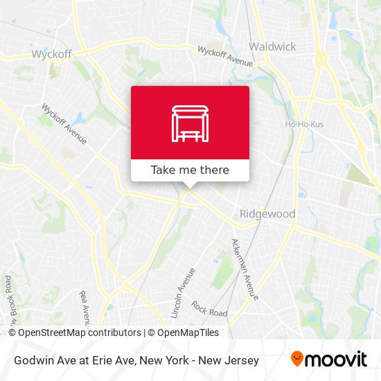 Godwin Ave at Erie Ave map