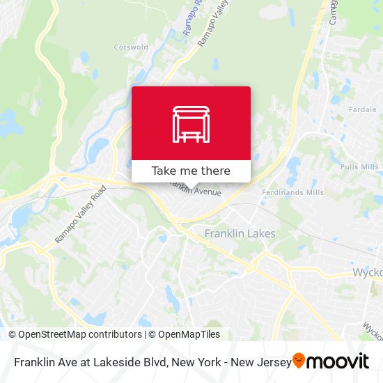 Franklin Ave at Lakeside Blvd map