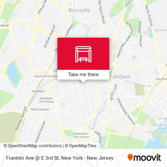 Franklin Ave @ E 3rd St map