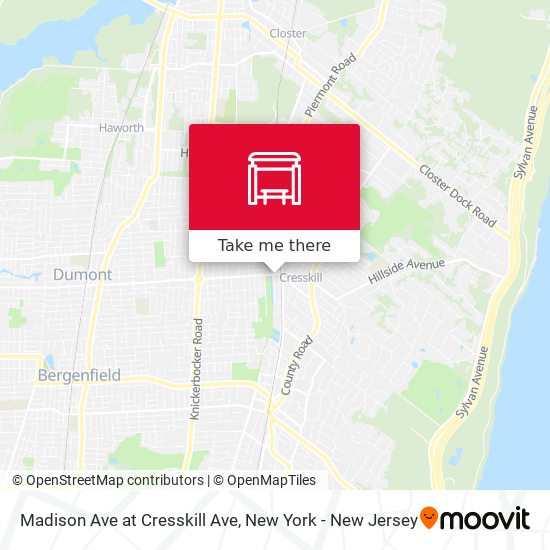 Madison Ave at Cresskill Ave map