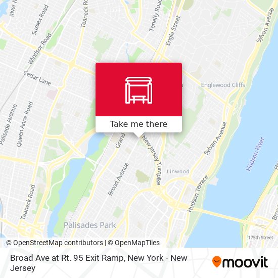 Broad Ave at Rt. 95 Exit Ramp map