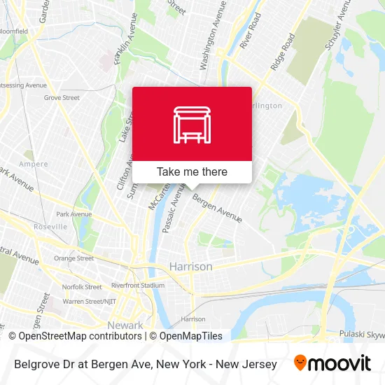 Belgrove Dr at Bergen Ave map