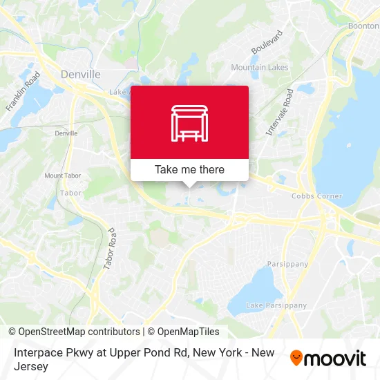 Interpace Pkwy at Upper Pond Rd map