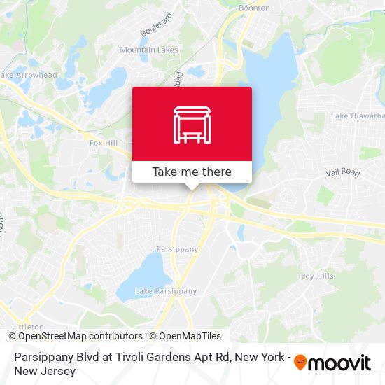 Parsippany Blvd at Tivoli Gardens Apt Rd map