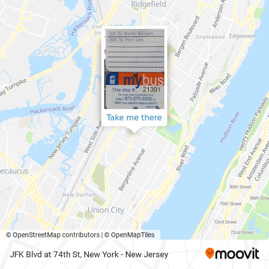 Mapa de JFK Blvd at 74th St