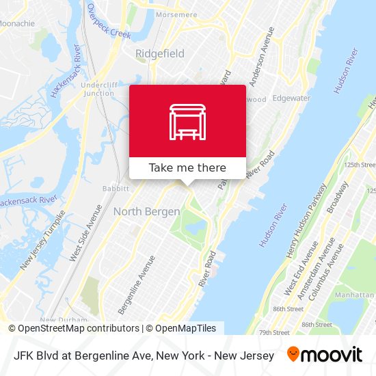 Mapa de JFK Blvd at Bergenline Ave