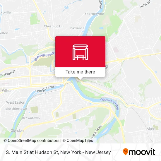 S. Main St at Hudson St map