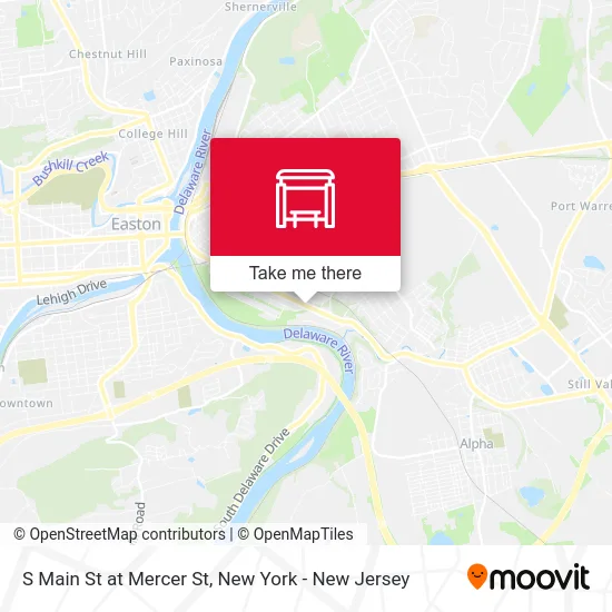 S Main St at Mercer St map