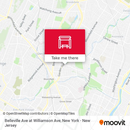 Belleville Ave at Williamson Ave map