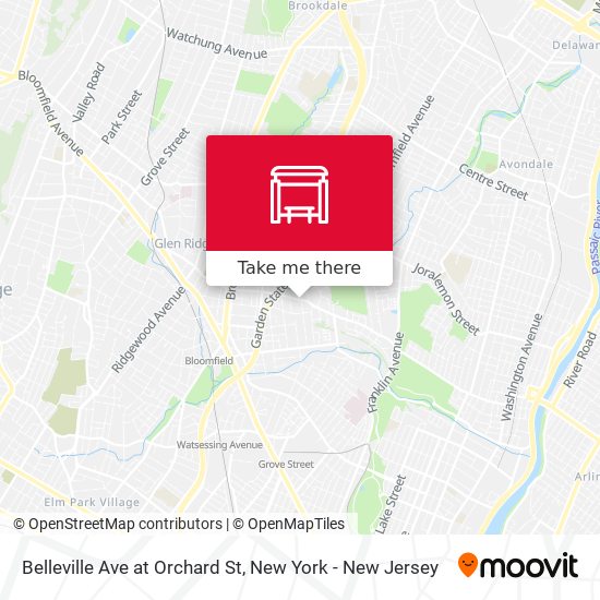 Mapa de Belleville Ave at Orchard St