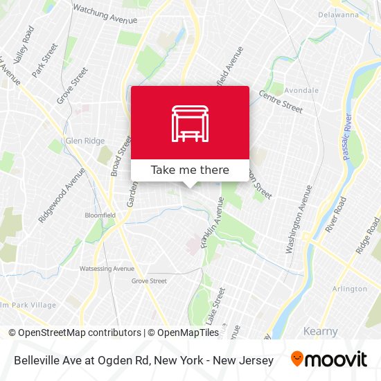 Mapa de Belleville Ave at Ogden Rd