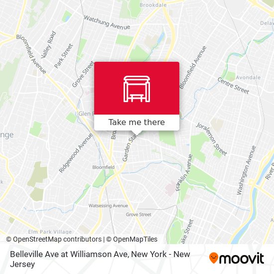 Belleville Ave at Williamson Ave map