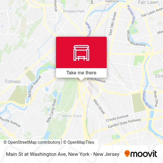 Main St at Washington Ave map