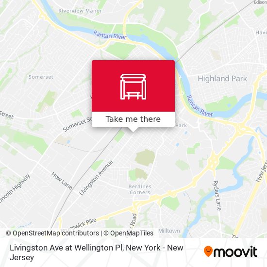 Livingston Ave at Wellington Pl map
