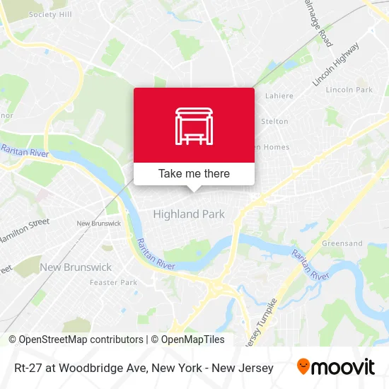 Rt-27 at Woodbridge Ave map