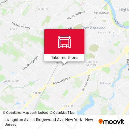 Livingston Ave at Ridgewood Ave map