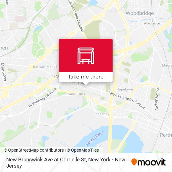 New Brunswick Ave at Corrielle St map