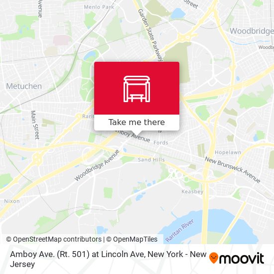 Amboy Ave. (Rt. 501) at Lincoln Ave map