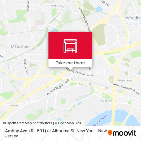 Amboy Ave. (Rt. 501) at Albourne St map
