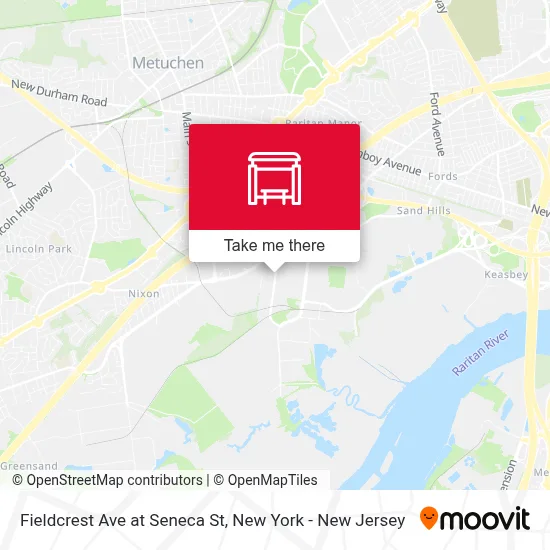 Fieldcrest Ave at Seneca St map